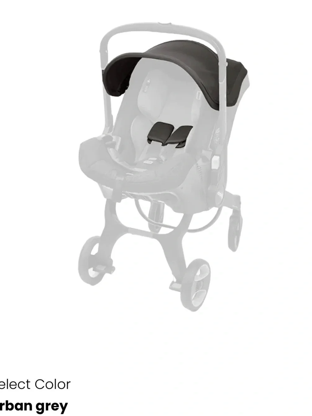 Doona Grey Infant Car Seat Canopy and Extra Seat Cover